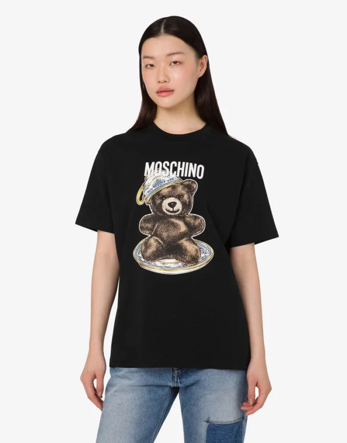 T-shirt en jersey de coton biologique Moschino Teddy Bear T-shirt en jersey de coton biologique Moschino Teddy Bear
