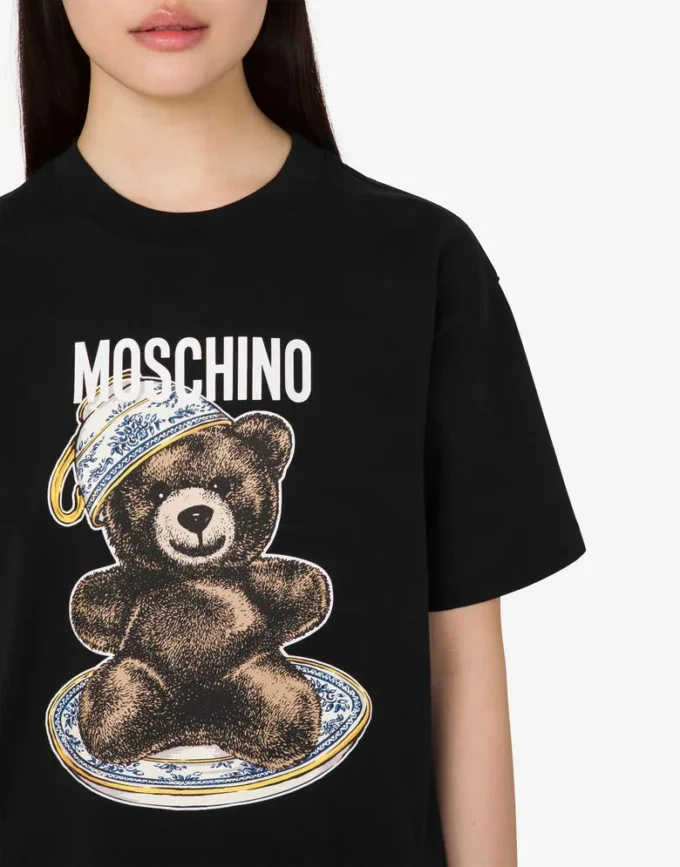 T-shirt en jersey de coton biologique Moschino Teddy Bear T-shirt en jersey de coton biologique Moschino Teddy Bear