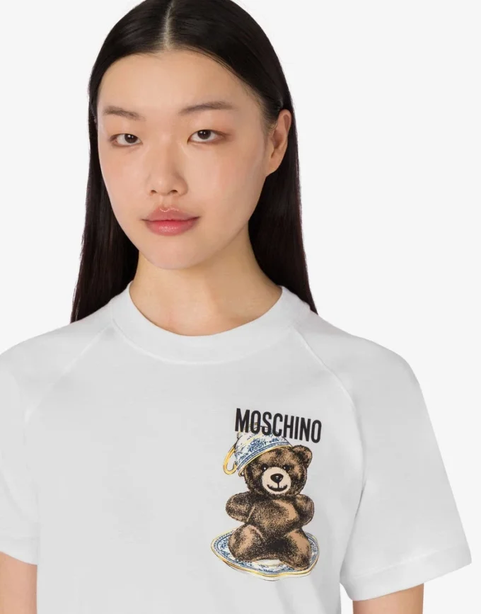 T-shirt en jersey de coton biologique Moschino Teddy Bear T-shirt en jersey de coton biologique Moschino Teddy Bear