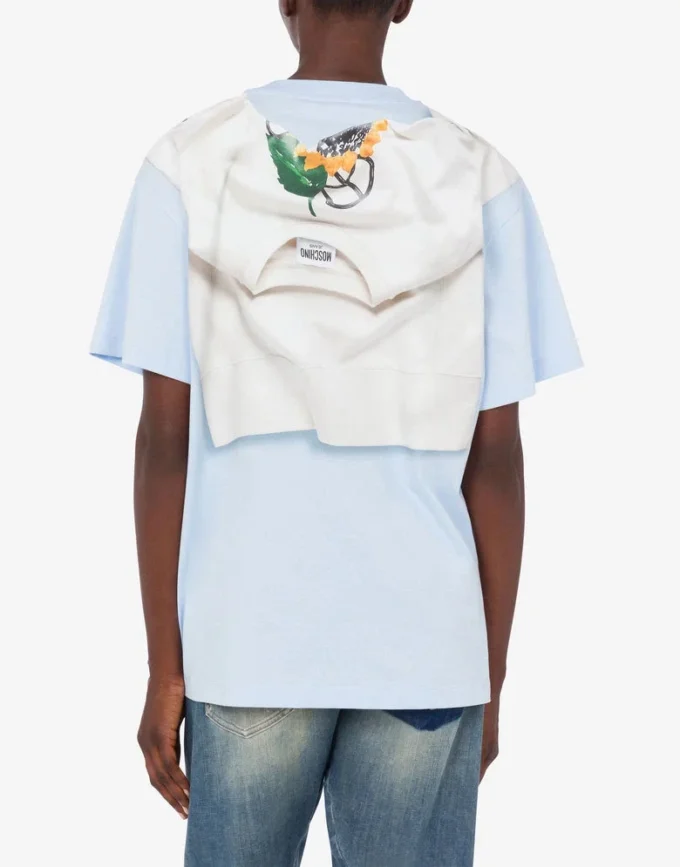 T-shirt en jersey de coton imprimé T-shirt en jersey de coton imprimé