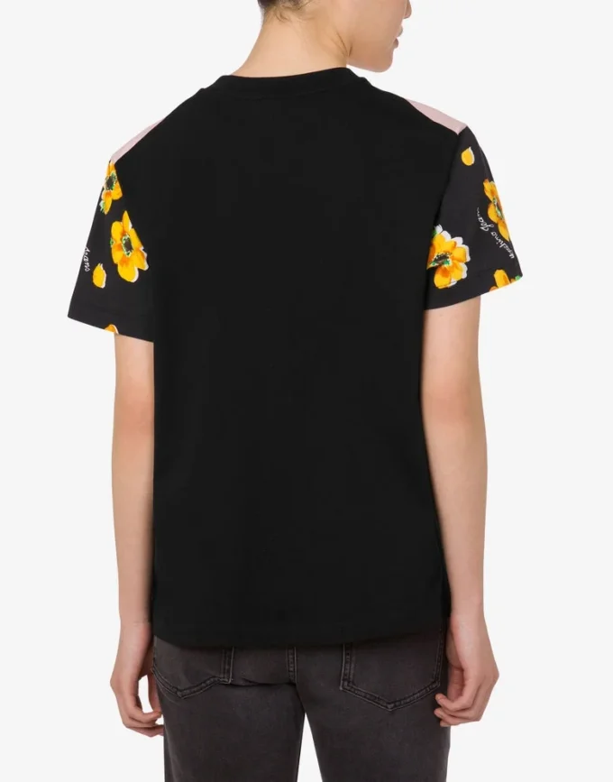 T-shirt en jersey de coton imprimé T-shirt en jersey de coton imprimé
