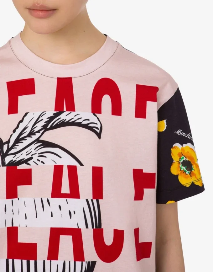 T-shirt en jersey de coton imprimé T-shirt en jersey de coton imprimé