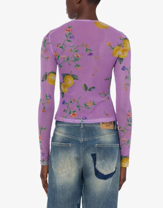 T-shirt en maille imprimée
