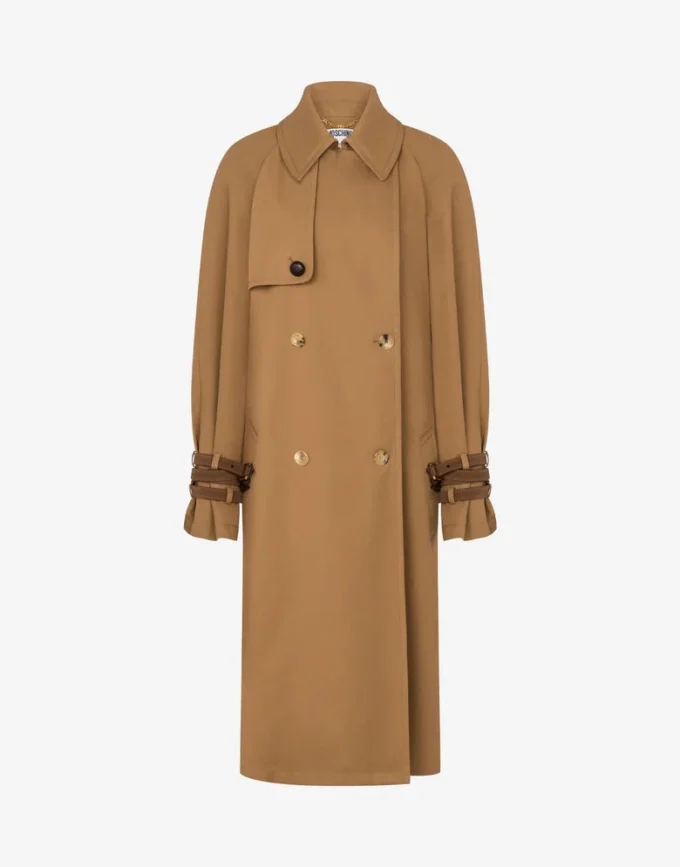 Trench-coat en gabardine de coton mélangé Trench-coat en gabardine de coton mélangé