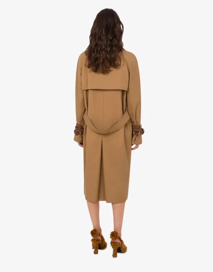 Trench-coat en gabardine de coton mélangé Trench-coat en gabardine de coton mélangé
