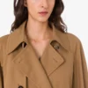 Trench-coat en gabardine de coton mélangé Trench-coat en gabardine de coton mélangé