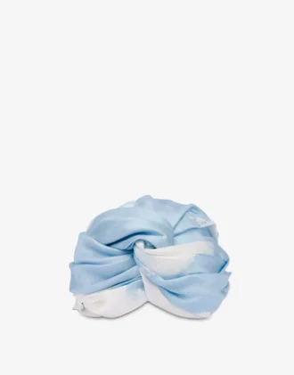 Turban en twill de soie Nuage d&rsquo;archives