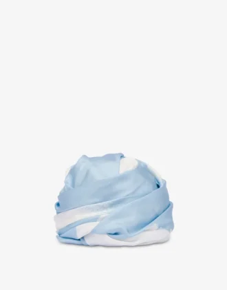 Turban en twill de soie Nuage d&rsquo;archives