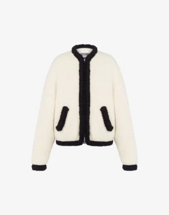 Veste courte en laine d&rsquo;agneau ultra-fine