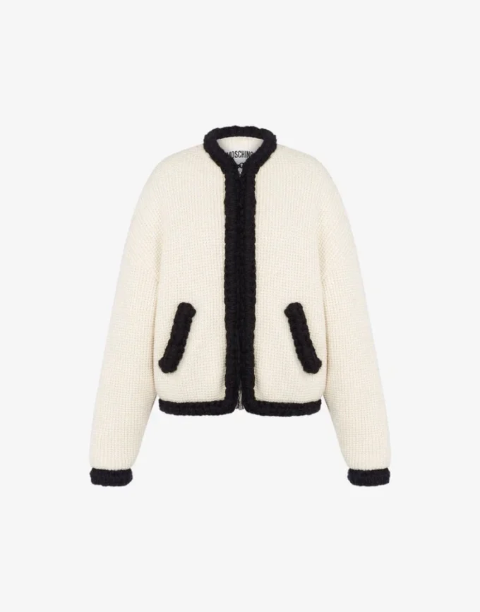 Veste courte en laine d’agneau ultra-fine Veste courte en laine d’agneau ultra-fine