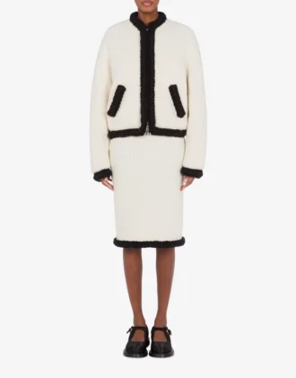 Veste courte en laine d&rsquo;agneau ultra-fine