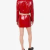 Veste courte motard en cuir verni Veste courte motard en cuir verni