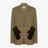Veste en coton à diagonales Veste en coton à diagonales