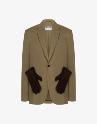 Veste en coton à diagonales