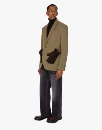 Veste en coton à diagonales