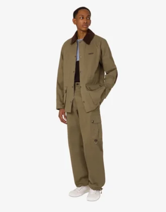 Veste en coton à diagonales