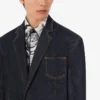 Veste en denim de coton bleu Veste en denim de coton bleu