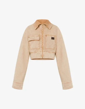 Veste en drill teinte en pièce