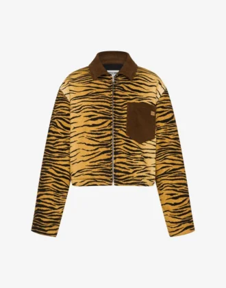 Veste en gabardine de coton imprimée