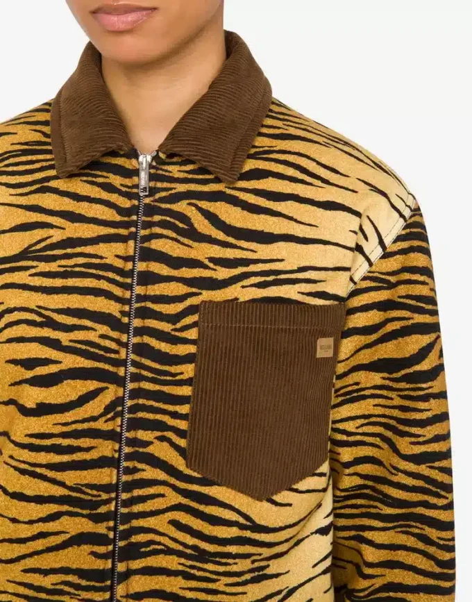 Veste en gabardine de coton imprimée Veste en gabardine de coton imprimée