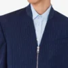 Veste en laine à fines rayures teinte dans la masse Veste en laine à fines rayures teinte dans la masse