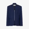 Veste en laine à fines rayures teinte dans la masse Veste en laine à fines rayures teinte dans la masse