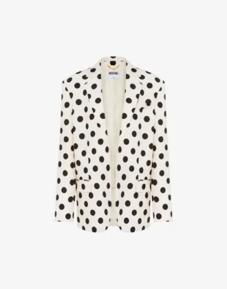 Veste en laine imprimée à pois