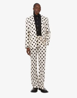 Veste en laine imprimée à pois