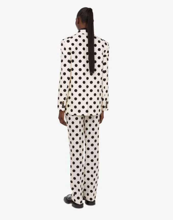 Veste en laine imprimée à pois