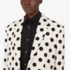 Veste en laine imprimée à pois
