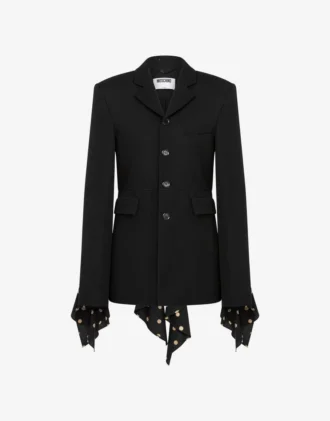 Veste en laine mélangée à pois