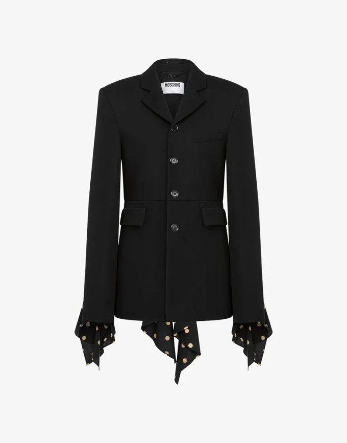 Veste en laine mélangée à pois