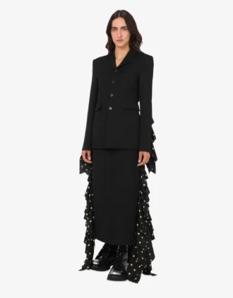Veste en laine mélangée à pois