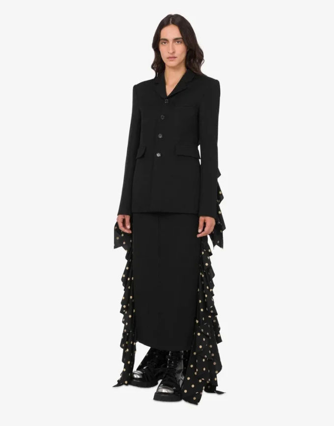 Veste en laine mélangée à pois