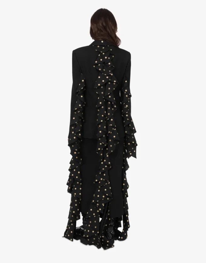 Veste en laine mélangée à pois