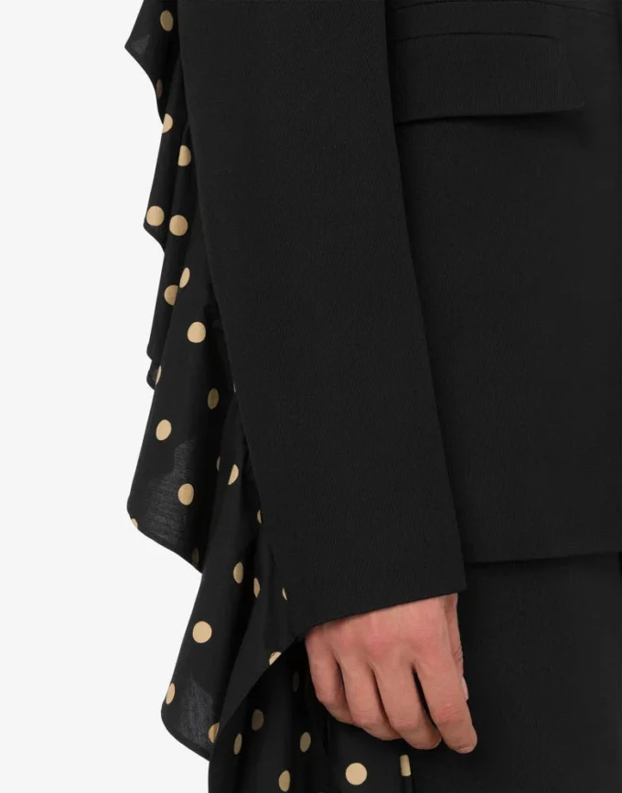 Veste en laine mélangée à pois