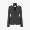 Veste en toile de laine brodée